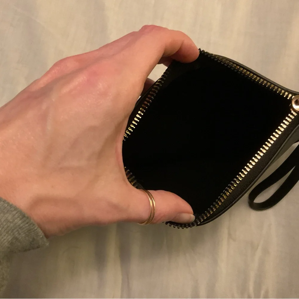 NWOT Kate Spade Black Coated Canvas Large Wristlet - Picture 7 of 7